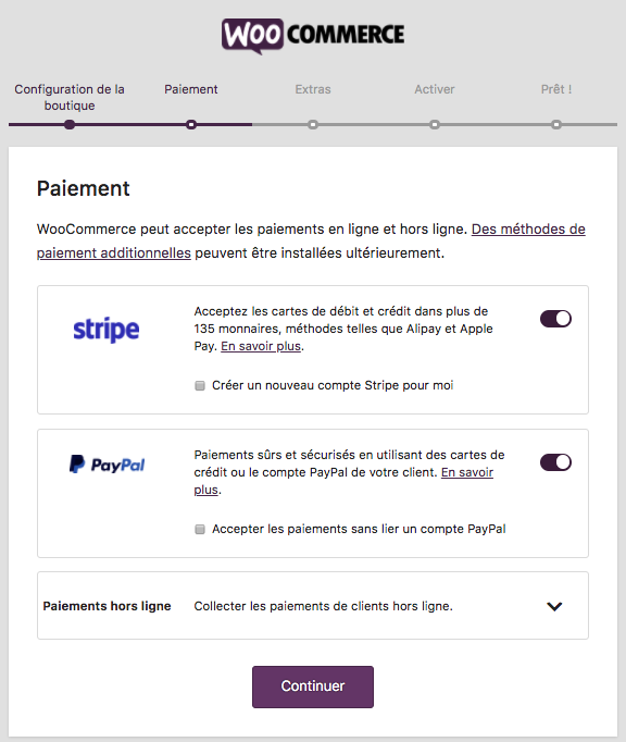 Paiements WooCommerce