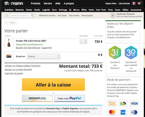 panier e-commerce de qualité