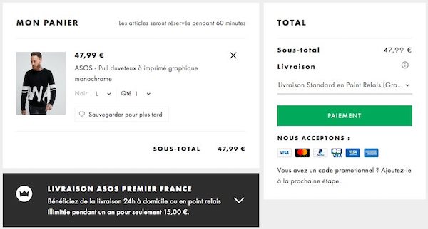 panier ecommerce réussi