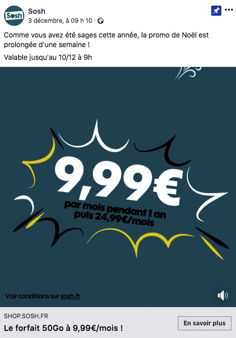 Promotion noël Sosh