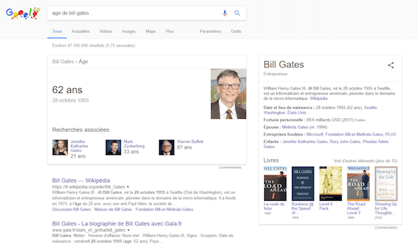 Types de featured snippets