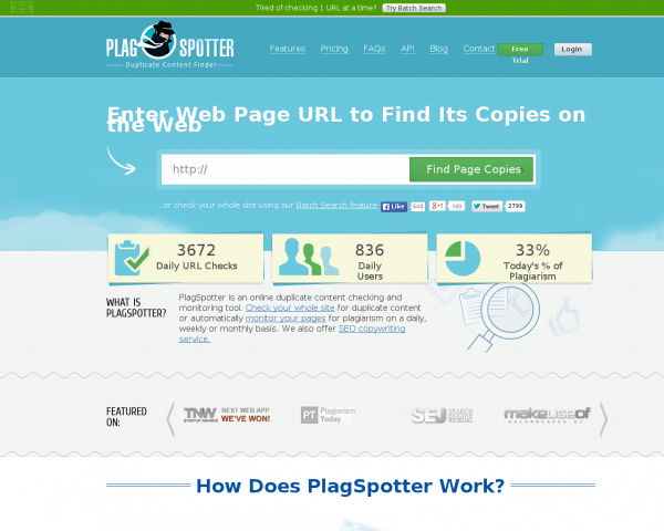 PlagSpotter - Free Duplicate Content Checking Tool