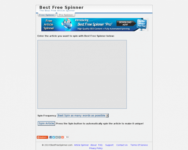 Best Free Spinner - Free or Pro Article Spinner, Text Spinner
