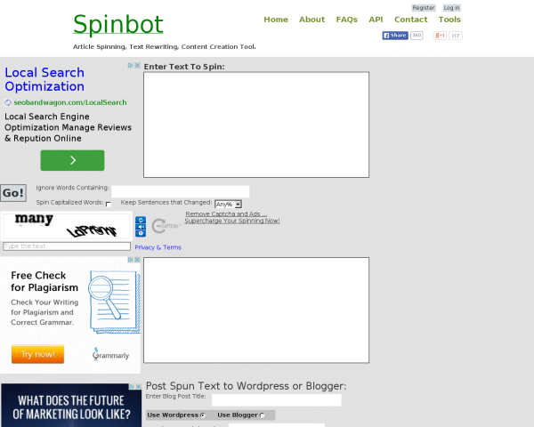 Spinbot.com - Article Spinning, Text Rewriting, Content Creation Tool.