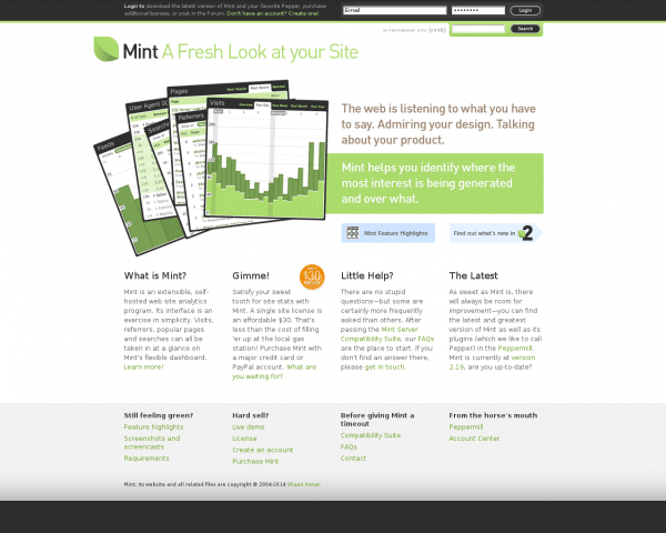 Mint: A Fresh Look at your Site