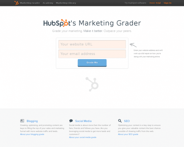 Review Your Marketing | Free Website Review Tool | HubSpot's Marketing Grader