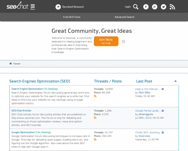 SEO Chat Forums
