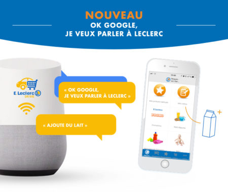 E. Leclerc propose à son tour de créer une liste de courses via Google Home