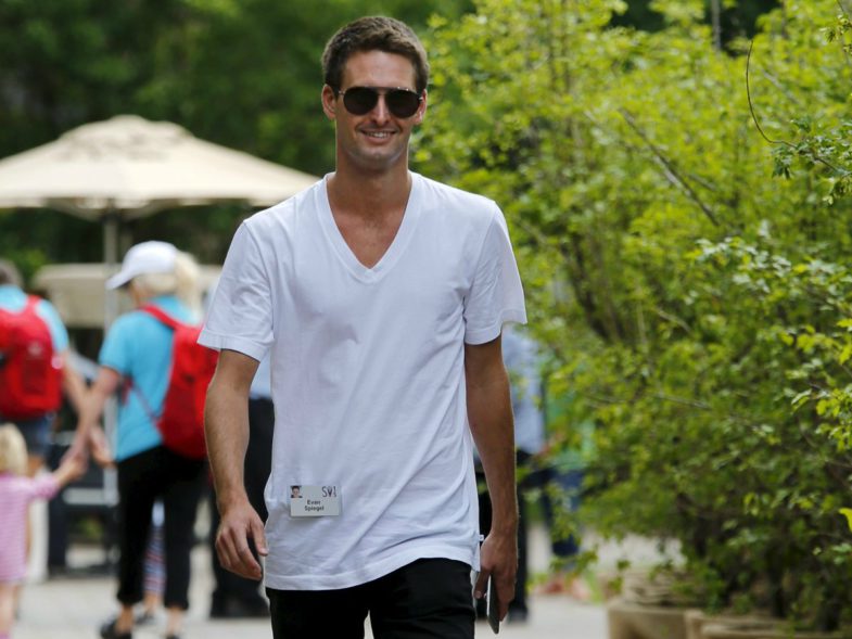 Snap a peut-être perdu 720M$ en 2017, Evan Spiegel était néanmoins le patron le mieux payé des Etats-Unis