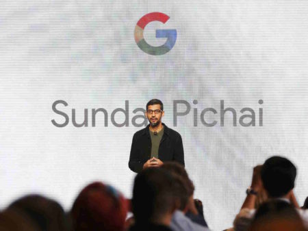 Google CEO Sundar Pichai speaks during the presentation of new Google hardware in San Francisco, California, U.S. October 4, 2016.