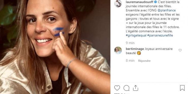 Selfie Laure manaudou soutien égalité filles garçons